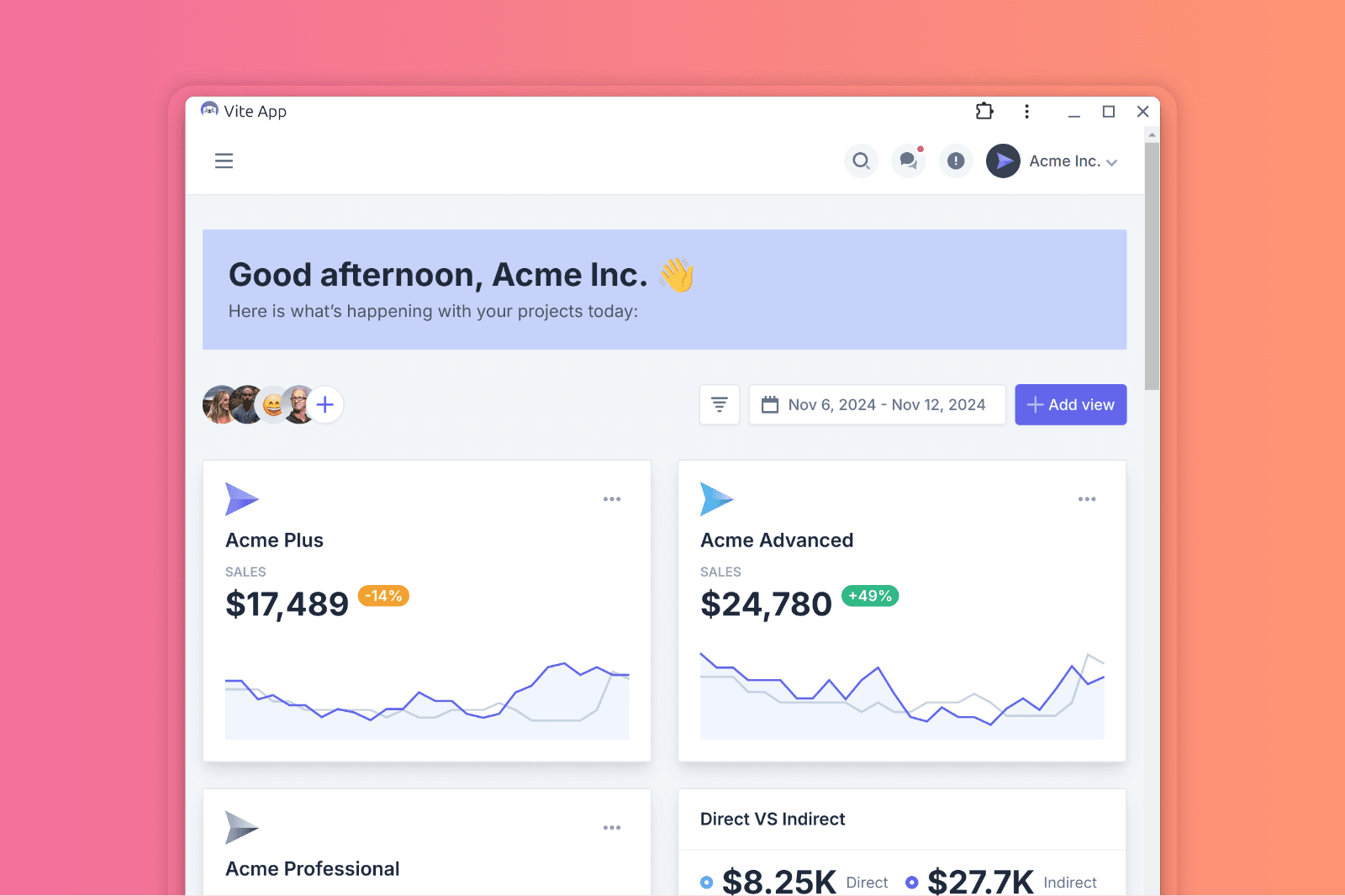 React Dashboard